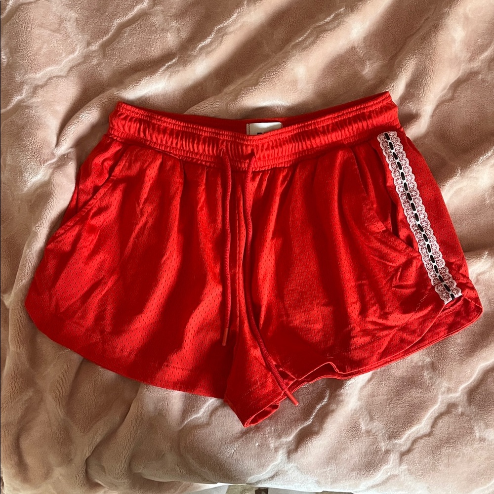BDG Bright Red Mesh Shorts